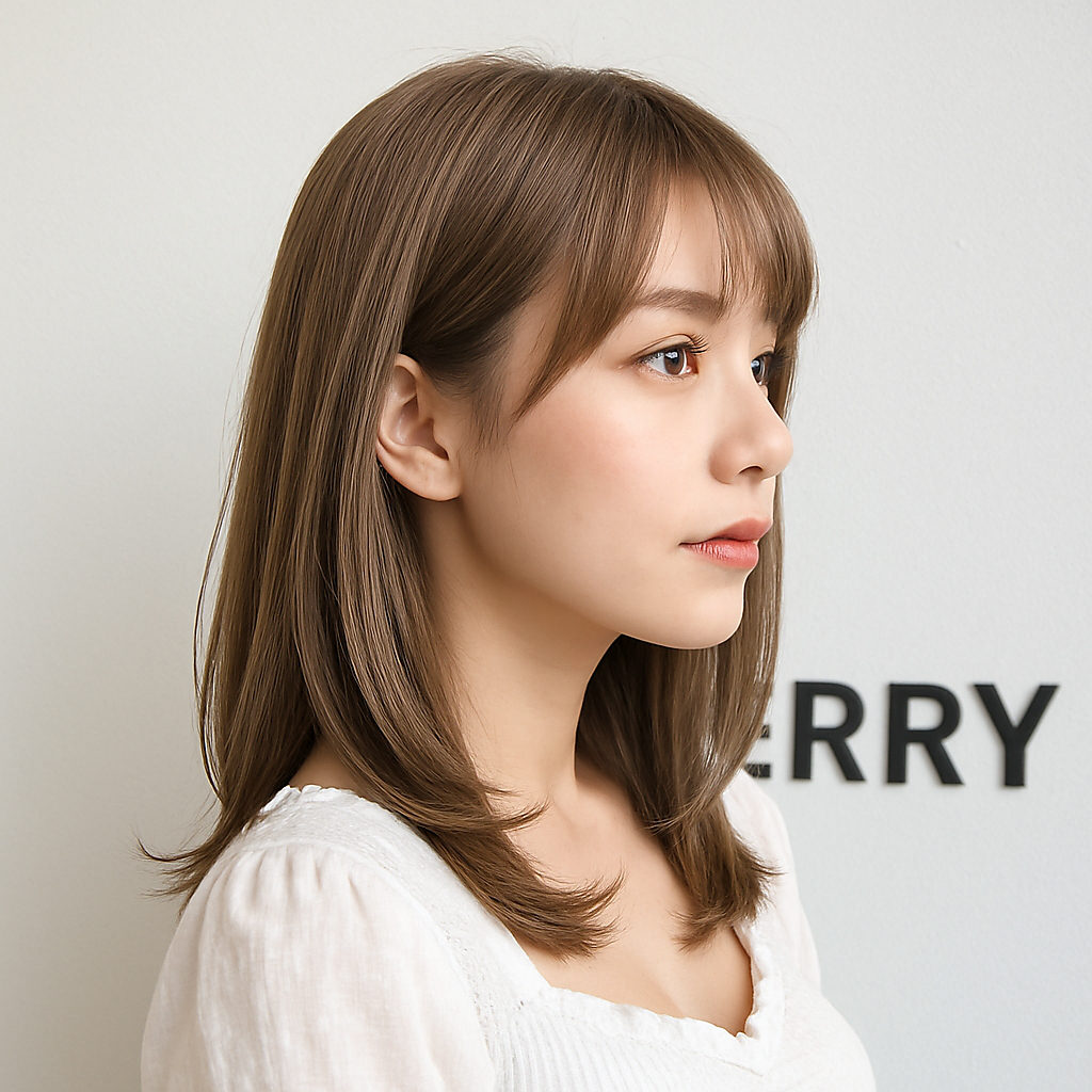 ★艶感UP暖色系カラーとウェーブの大人ミディアム小顔効果◎