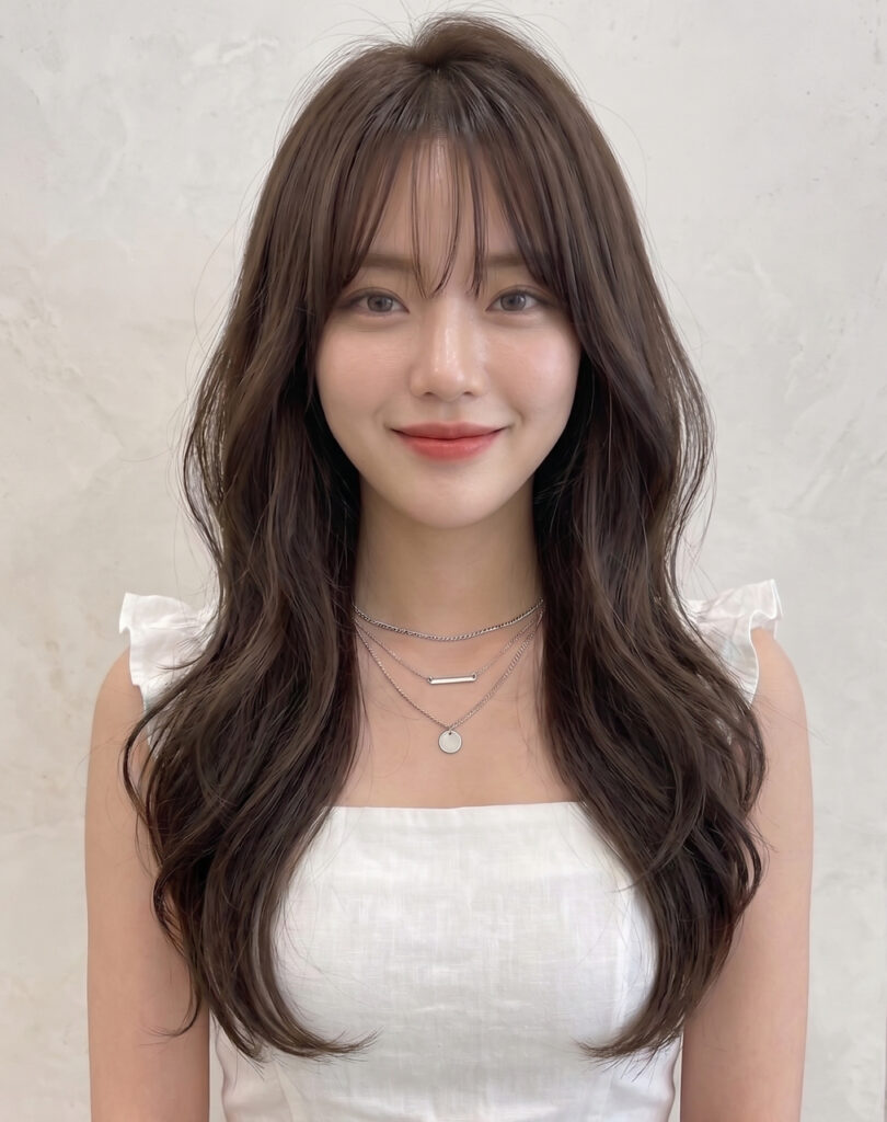 ワンホンレイヤー×艶トリートメントで魅せる韓国風大人ロング
